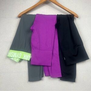 3 Pairs Leggings Size SMALL Athletic Gym Workout Athleisure Gymshark Savvi Ziya